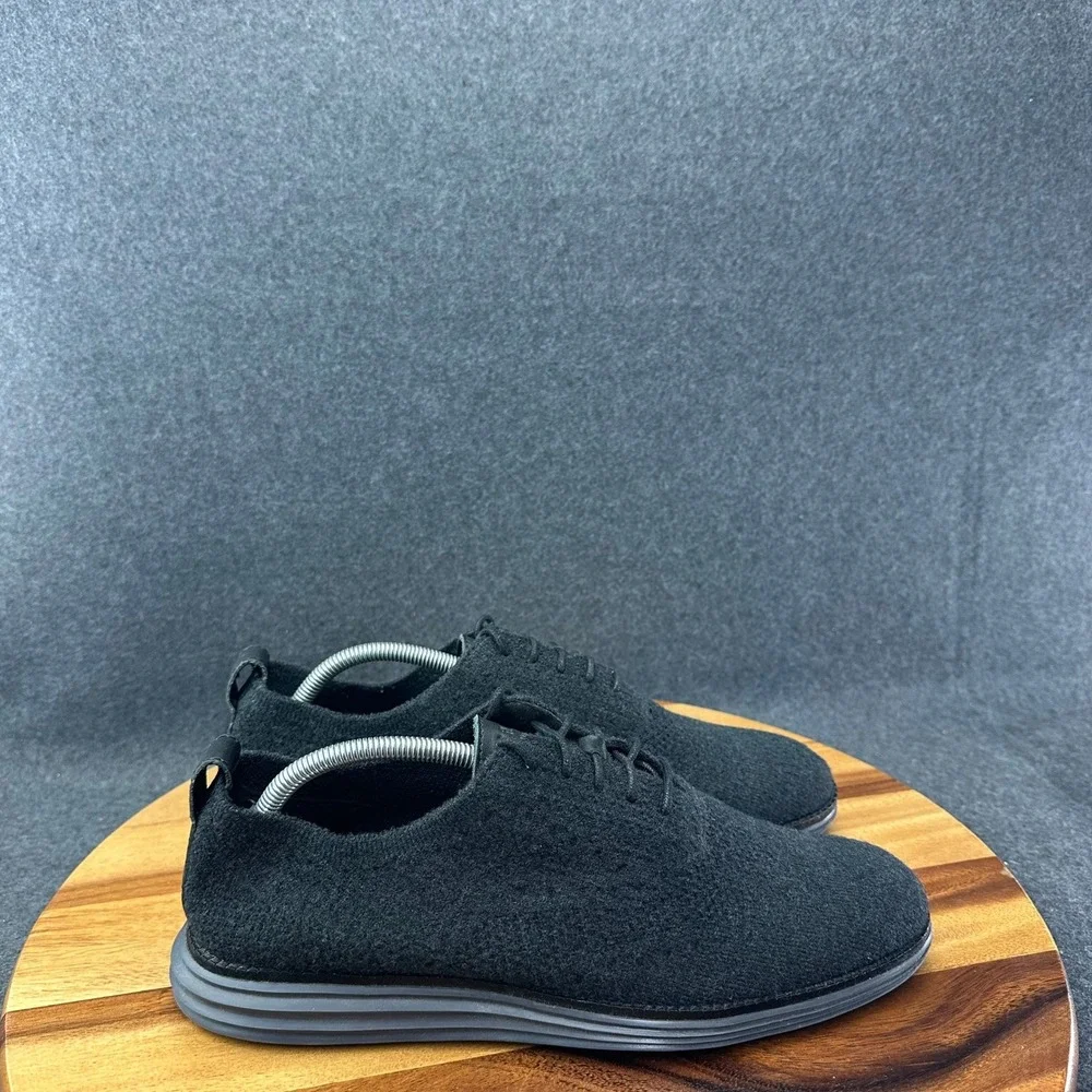 Cole Haan Original Grand Wingtip Oxford shoes wool upper black C30698 Size 10